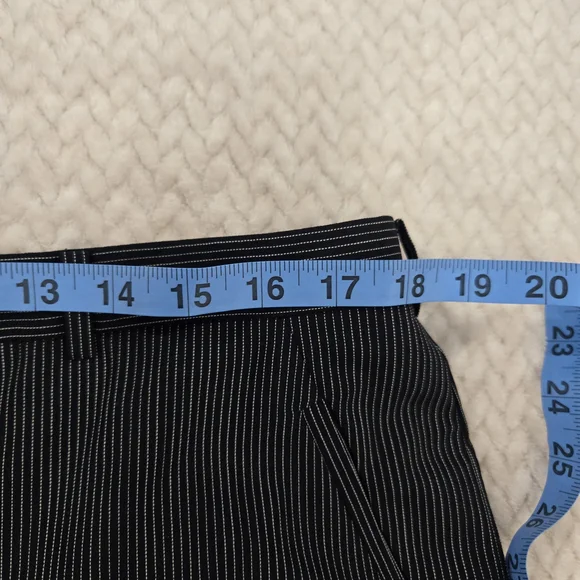 Armani Collezioni Men's Navy Pinstripe Dress Pants - Picture 4 of 8